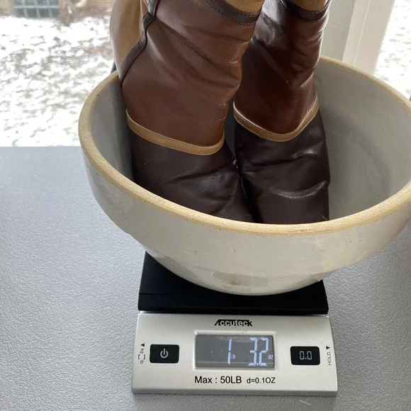 Vintage Y2K Patchwork Faux Leather Booties Boots Size 8M Square Toe Boho Brown - Picture 13 of 13